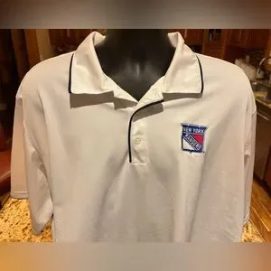 Antigua | Shirts | New York Ranger Mens Nhl Athletic Polo Sharp White ...